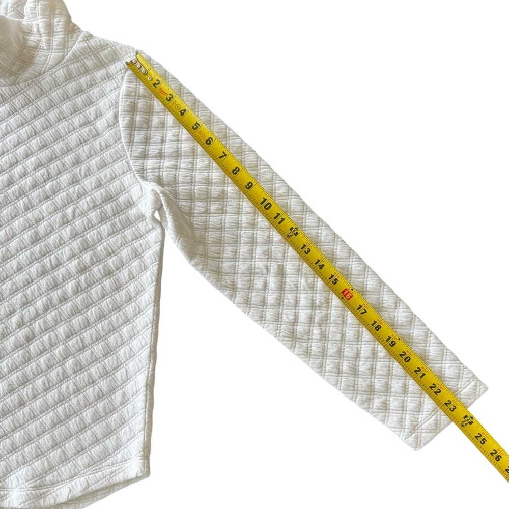 J. Crew Quilted Mockneck Pullover Women’s Small Ivory Top - Picture 8 of 10